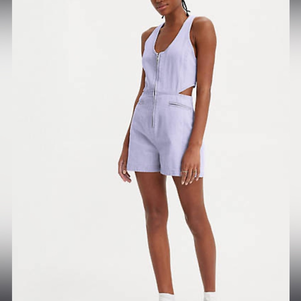 Levi’s women’s denim romper light purple NWT size M (actually size S but fits M)